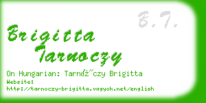 brigitta tarnoczy business card